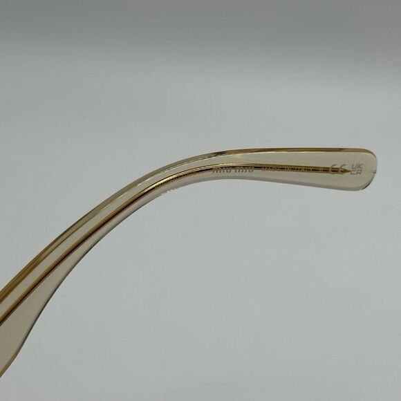 MIU MIU Sunglasses MU08ZS 11T40F Sand Transparent/Dark Brown Women NEW - Picture 4 of 13